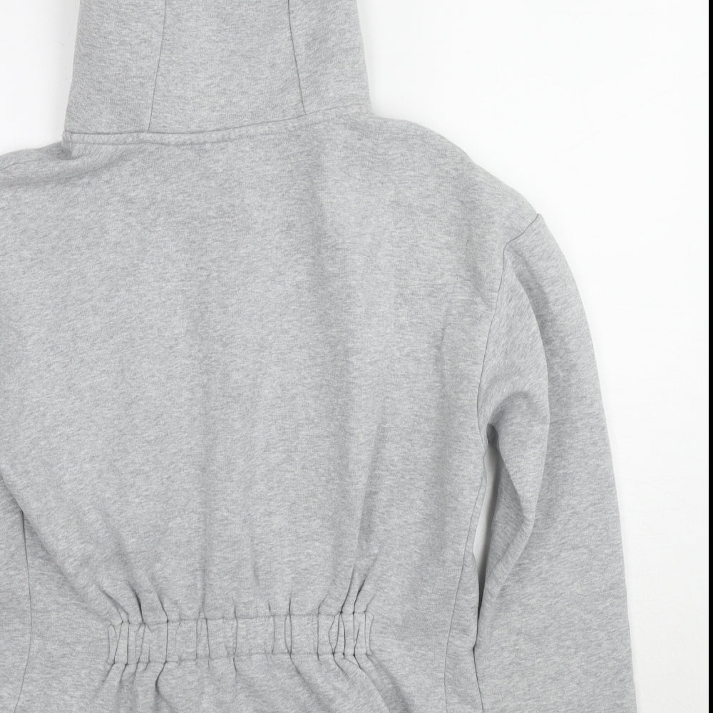 USA Pro Womens Grey Cotton Full Zip Hoodie Size 14 Zip