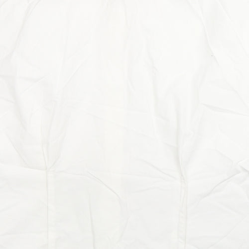 Marks and Spencer Womens White Cotton Basic Button-Up Size 16 Collared