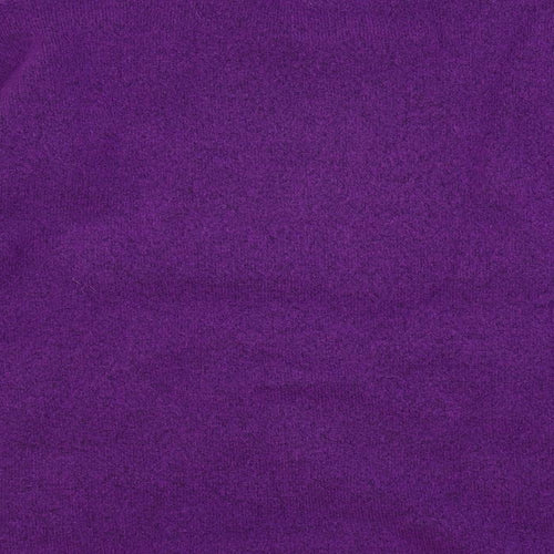 EWM Womens Purple Mock Neck Acrylic Pullover Jumper Size XL - Textured