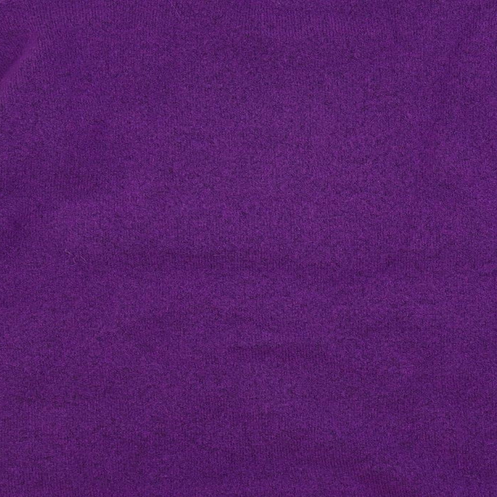 EWM Womens Purple Mock Neck Acrylic Pullover Jumper Size XL - Textured