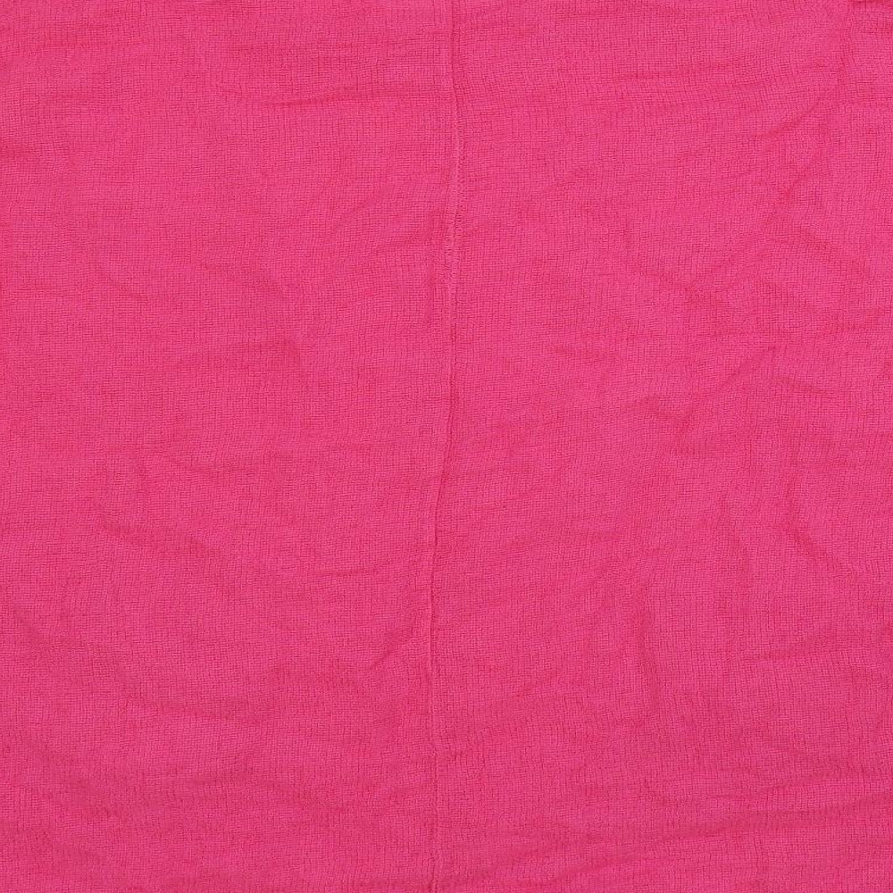 Made in Italy Womens Pink Linen Basic Blouse Size XL Boat Neck - Pockets