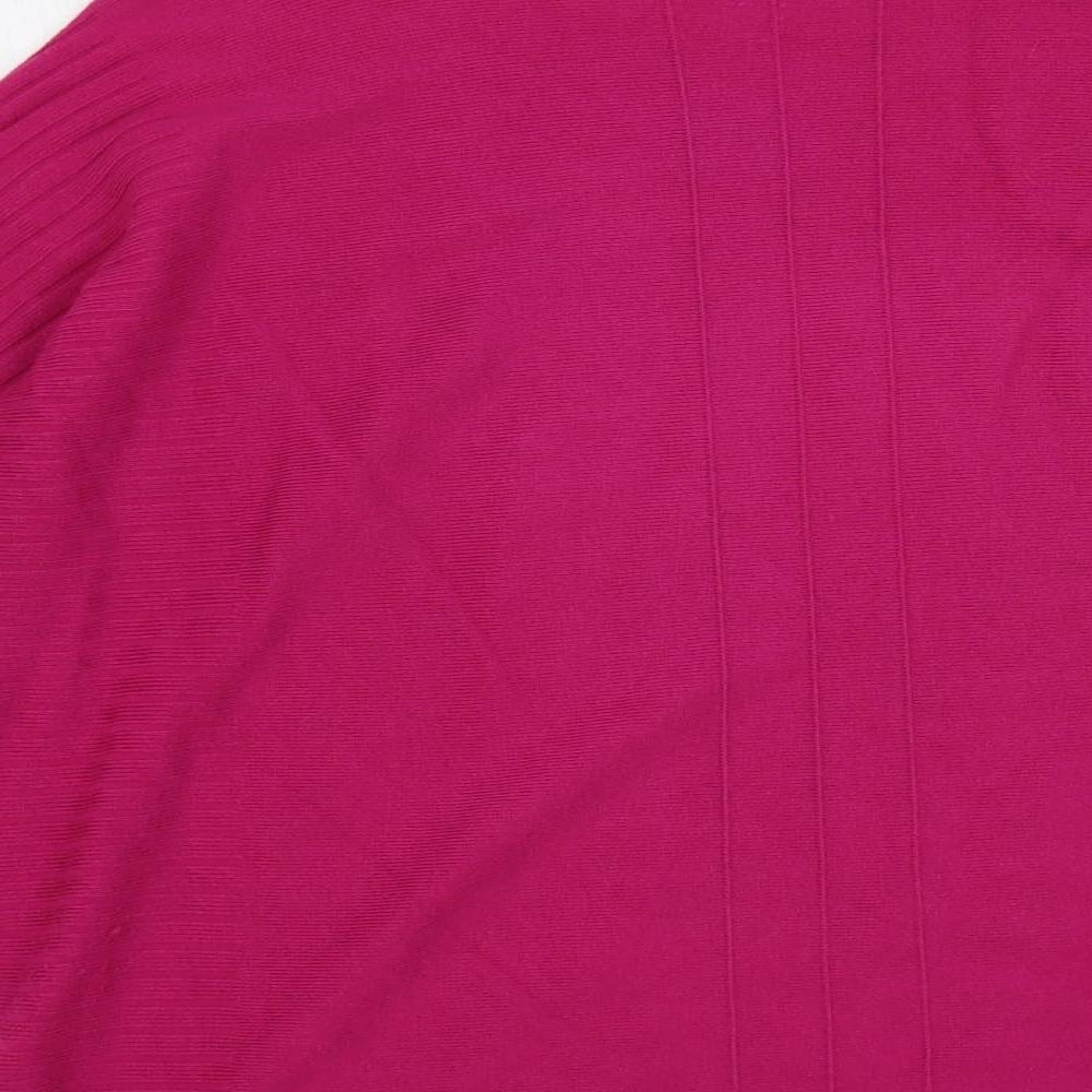 Studio Womens Pink Boat Neck Viscose Pullover Jumper One Size