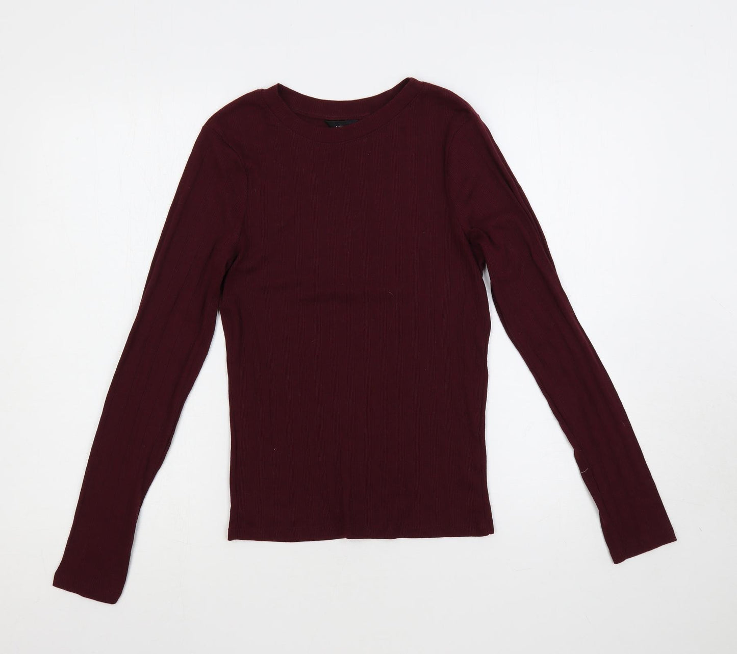 New Look Womens Purple Round Neck Polyester Pullover Jumper Size 12