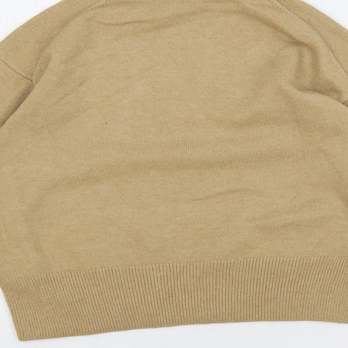 H&M Womens Beige Roll Neck Polyester Pullover Jumper Size XS