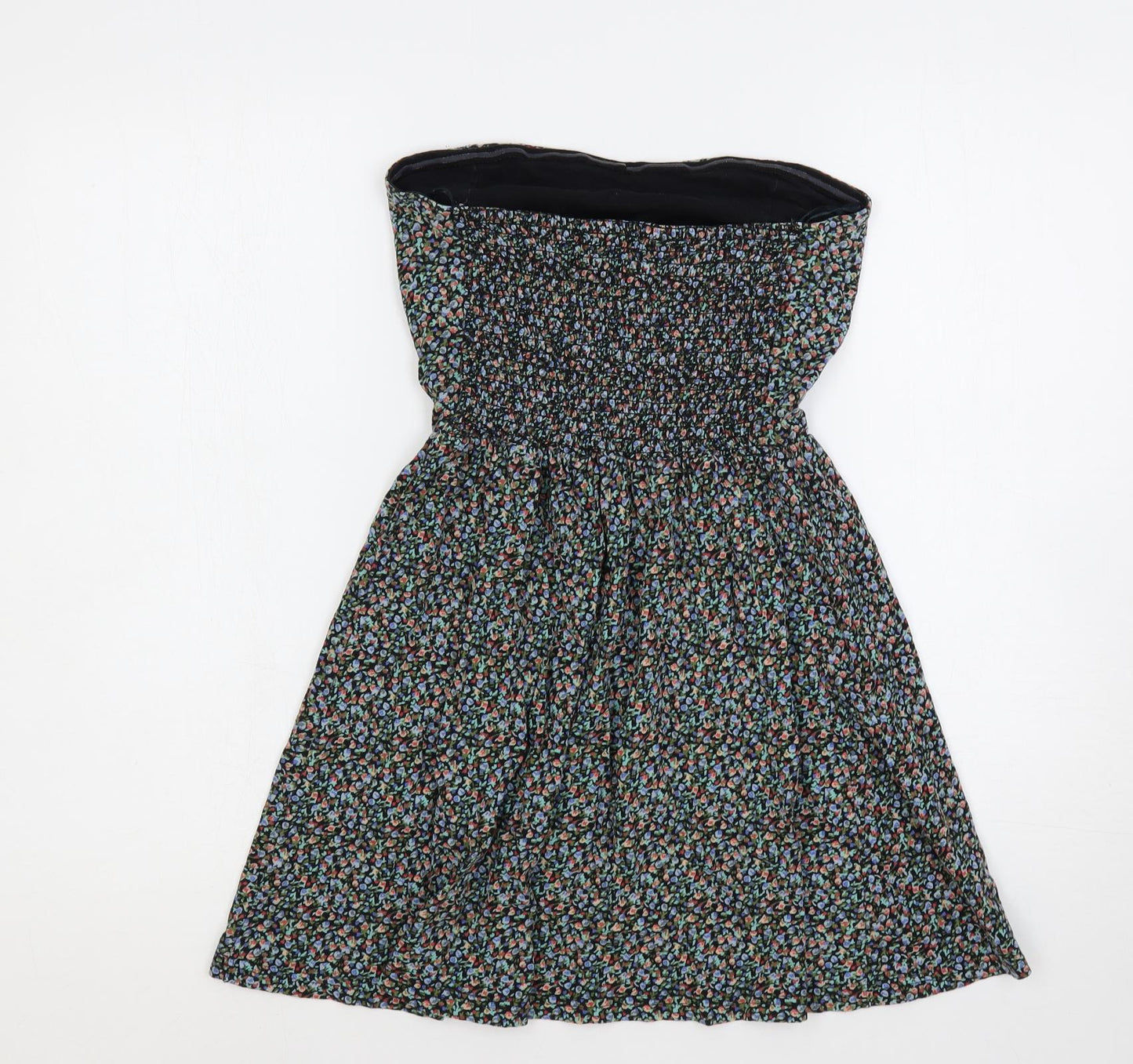 Element Womens Multicoloured Floral Cotton Tunic Blouse Size S Off the Shoulder - Strapless