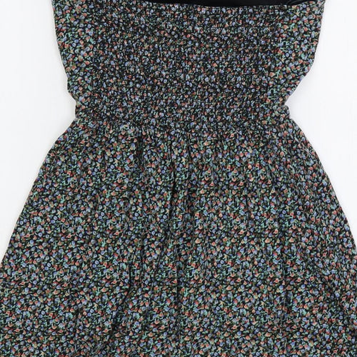 Element Womens Multicoloured Floral Cotton Tunic Blouse Size S Off the Shoulder - Strapless
