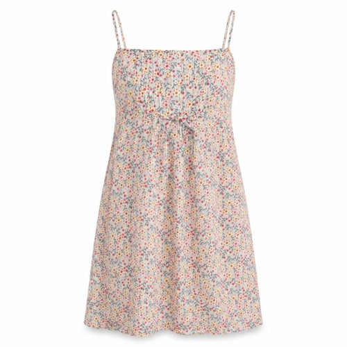 Zara Womens Multicoloured Floral Cotton Slip Dress Size M Square Neck Pullover