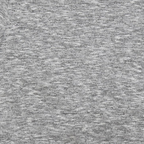 New Look Womens Grey Round Neck Polyester Pullover Jumper Size 12 - Knot Front Detail