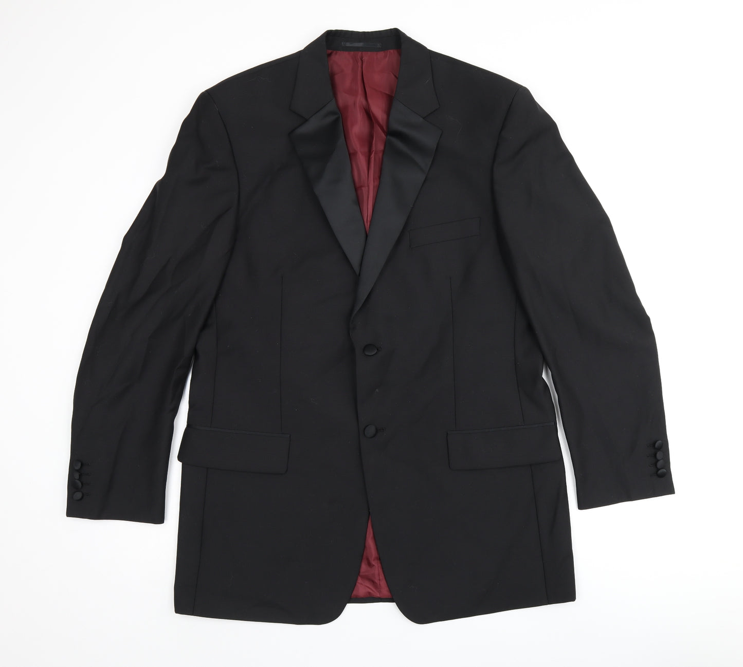 Scott & Taylor Mens Black Wool Jacket Suit Jacket Size 42 Regular