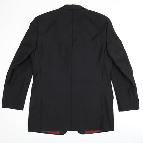 Scott & Taylor Mens Black Wool Jacket Suit Jacket Size 42 Regular