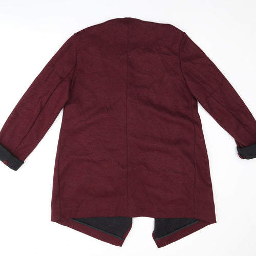 Red Herring Womens Red Overcoat Coat Size 12 - Waterfall front