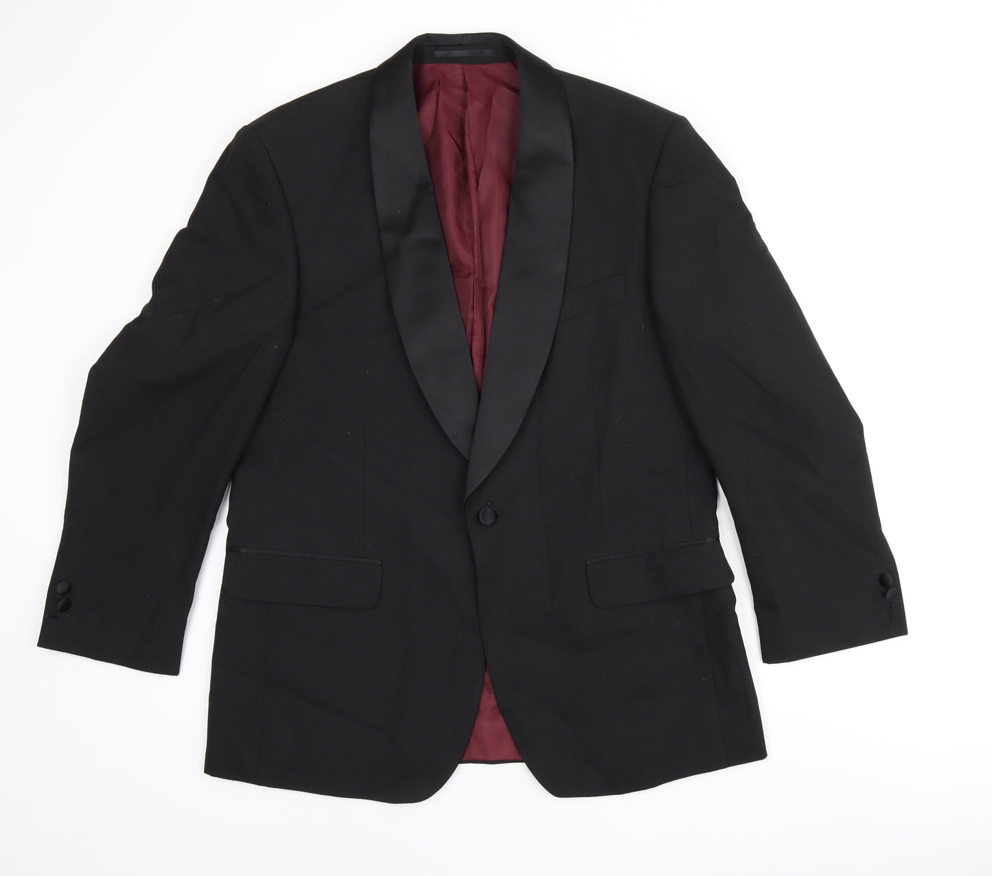 Scott & Taylor Mens Black Polyester Jacket Suit Jacket Size 40 Regular