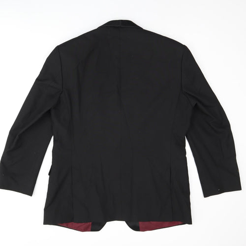 Scott & Taylor Mens Black Polyester Jacket Suit Jacket Size 40 Regular