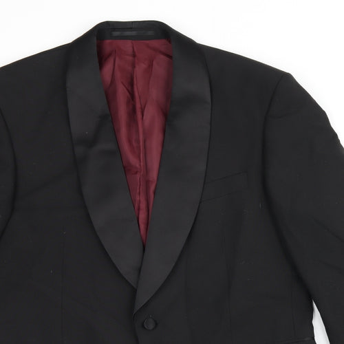 Scott & Taylor Mens Black Polyester Jacket Suit Jacket Size 40 Regular