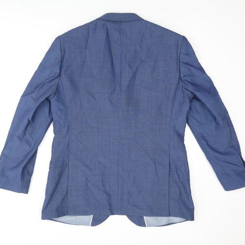 French Connection Mens Blue Polyester Jacket Suit Jacket Size 44 Regular