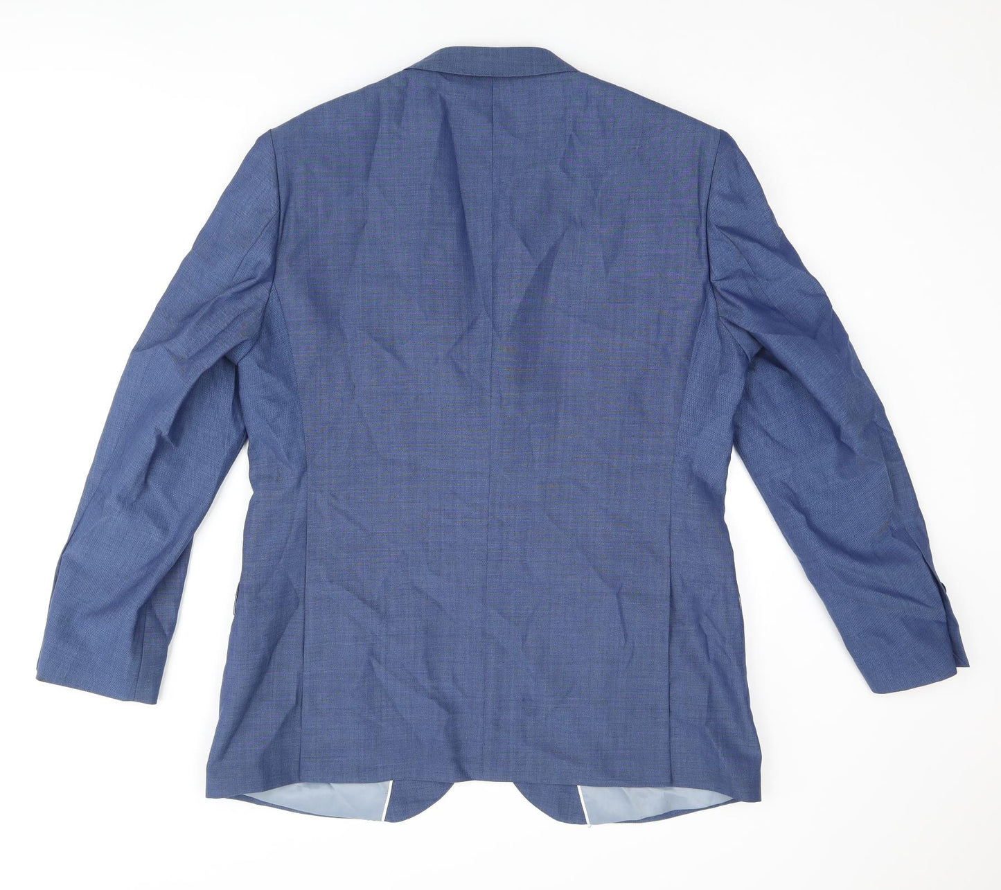 French Connection Mens Blue Polyester Jacket Suit Jacket Size 44 Regular