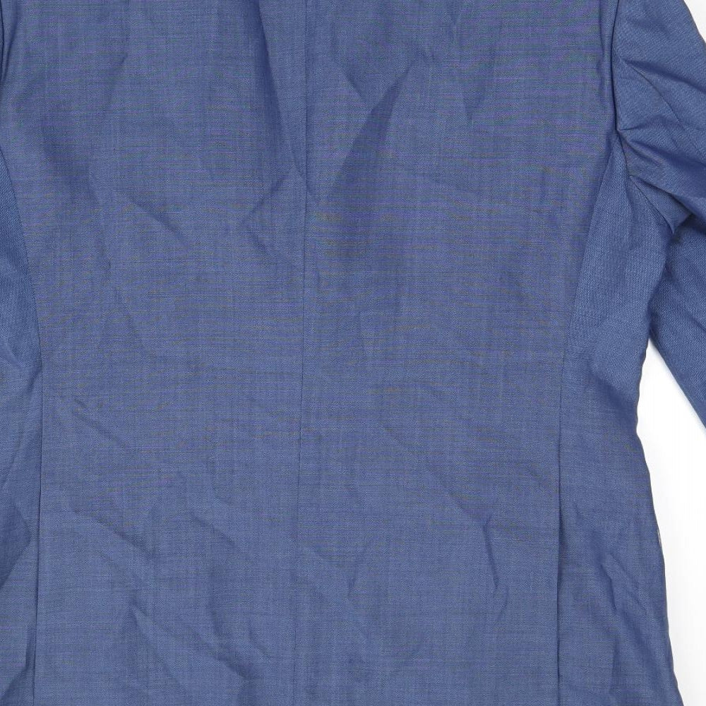 French Connection Mens Blue Polyester Jacket Suit Jacket Size 44 Regular
