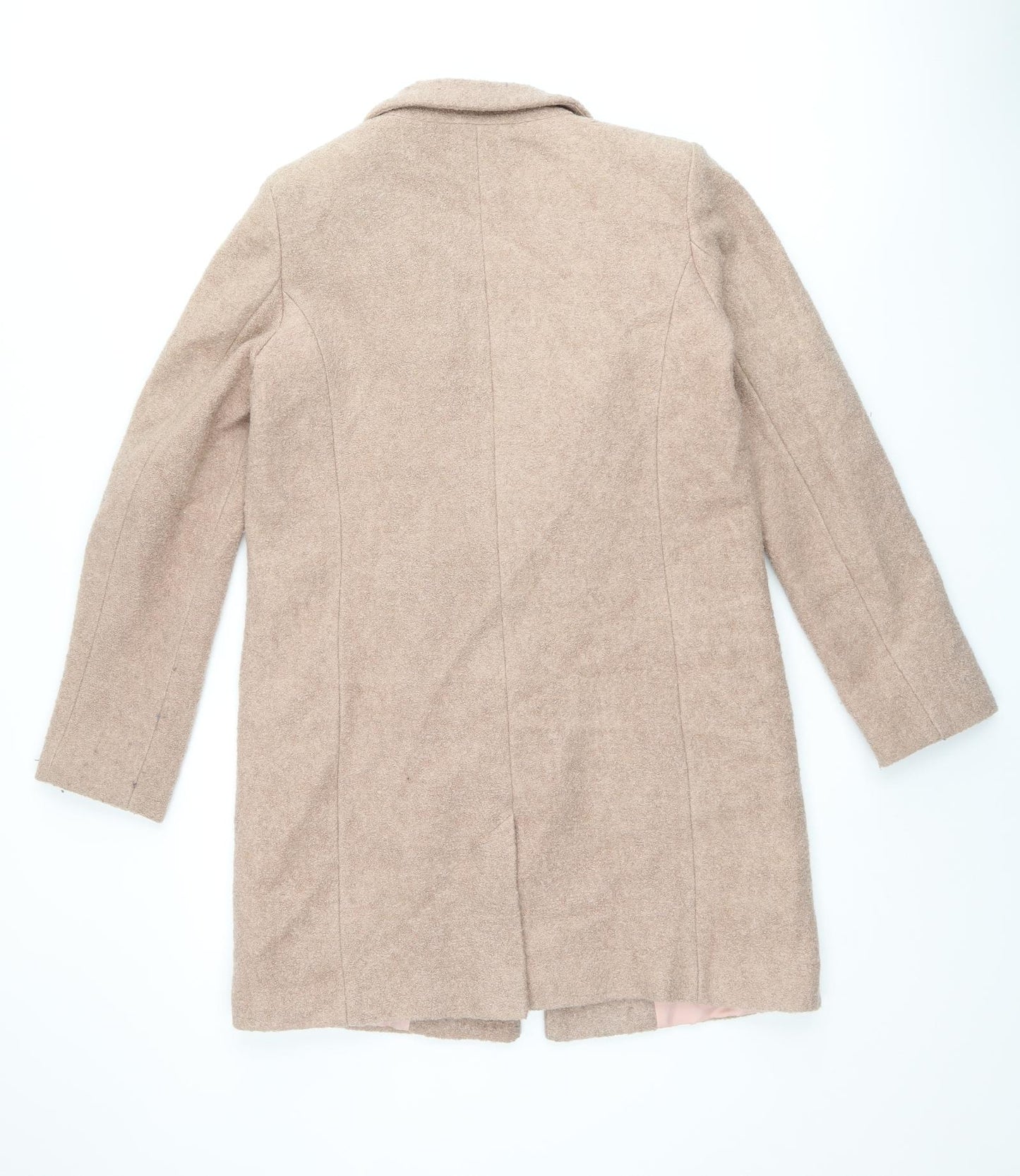 Oasis Womens Pink Overcoat Coat Size M Button