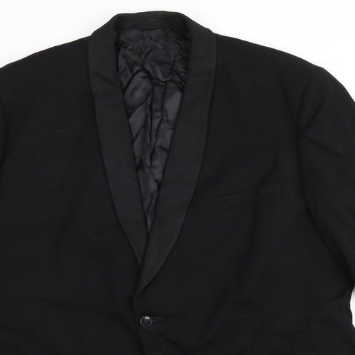 Berwin Mens Black Polyester Jacket Suit Jacket Size 44 Regular