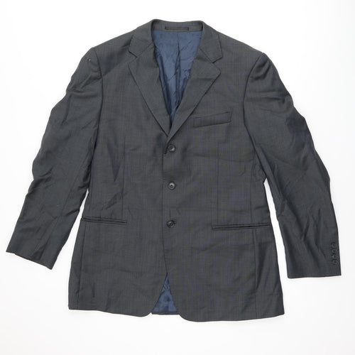 Marks and Spencer Mens Grey Wool Jacket Suit Jacket Size 40 Regular