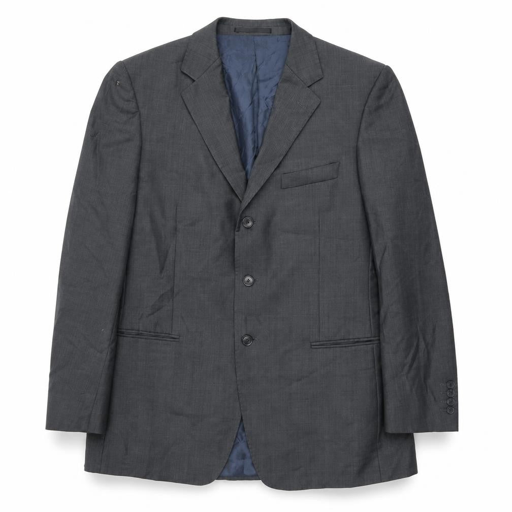 Front view of Marks & Spencer men’s grey wool jacket suit jacket, size 40, regular