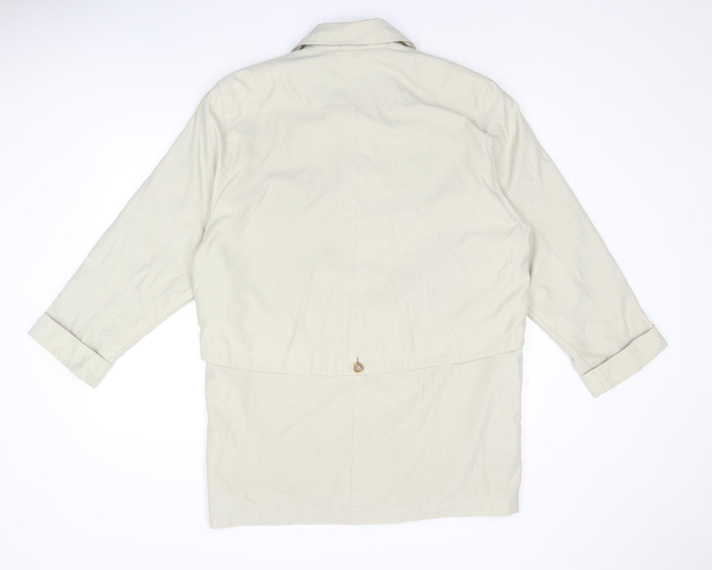 Variations Womens Beige Overcoat Coat Size 12 Zip