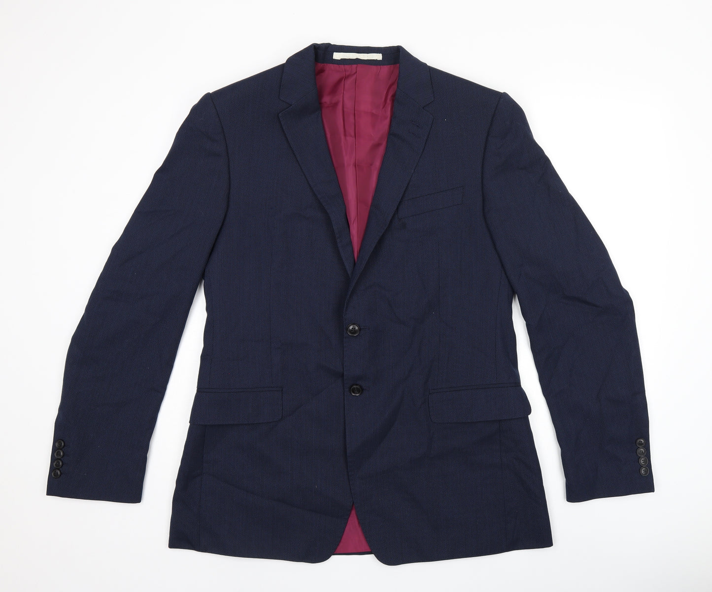 Marks and Spencer Mens Blue Wool Jacket Suit Jacket Size 42 Regular