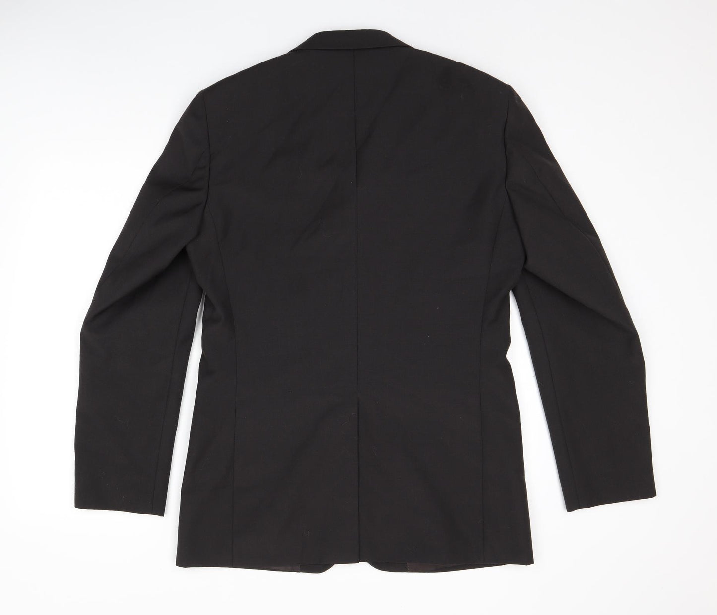 Topman Mens Black Polyester Jacket Suit Jacket Size 38 Regular