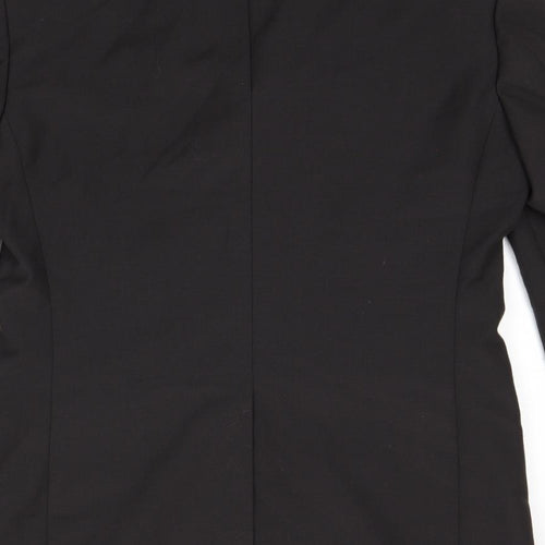 Topman Mens Black Polyester Jacket Suit Jacket Size 38 Regular