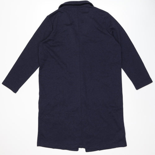 Global Work Womens Blue Overcoat Coat Size M Button