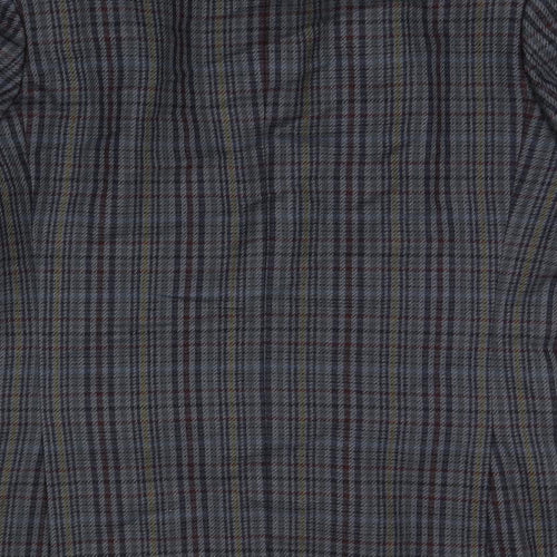 Toscana Mens Grey Plaid Wool Jacket Suit Jacket Size 46 Regular