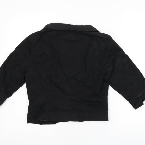 New Look Womens Black Jacket Blazer Size 12 Button