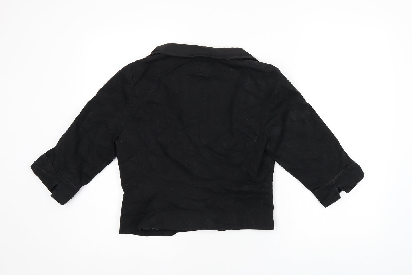 New Look Womens Black Jacket Blazer Size 12 Button