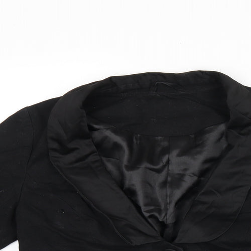 New Look Womens Black Jacket Blazer Size 12 Button