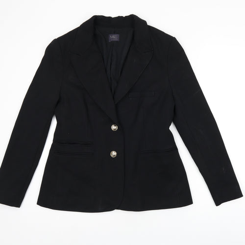 Marks and Spencer Womens Black Viscose Jacket Suit Jacket Size 12