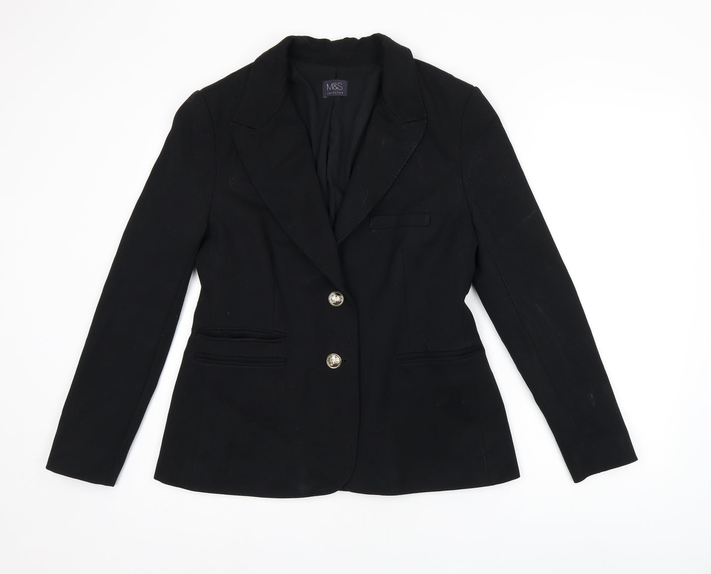 Marks and Spencer Womens Black Viscose Jacket Suit Jacket Size 12