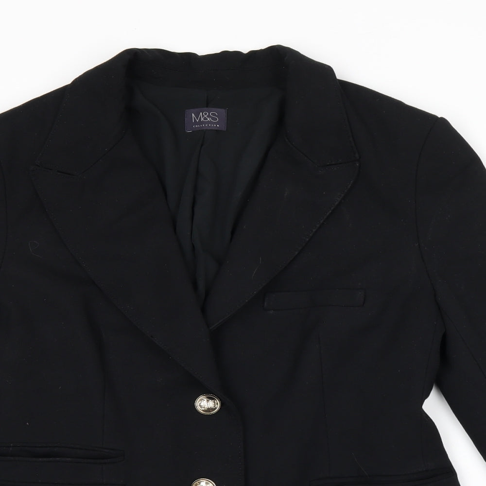 Marks and Spencer Womens Black Viscose Jacket Suit Jacket Size 12