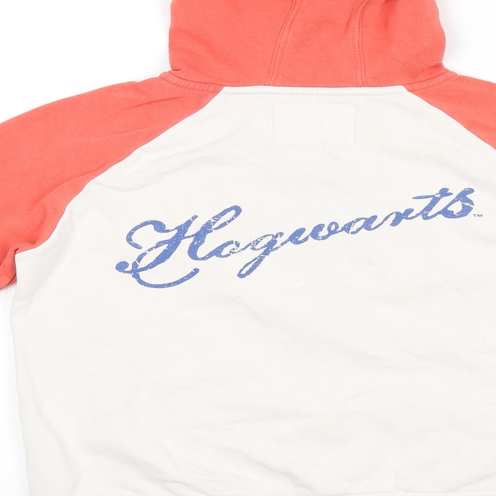 Marks and Spencer Girls White Cotton Full Zip Hoodie Size 12-13 Years Zip - Harry Potter