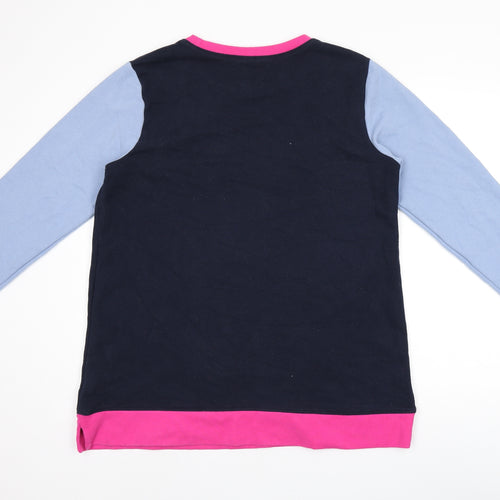 Lands' End Womens Blue Cotton Pullover Sweatshirt Size L Pullover