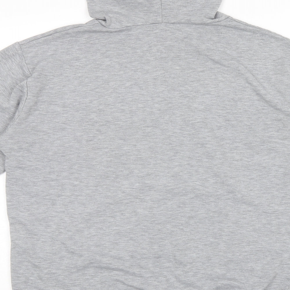 Boohoo Mens Grey Cotton Pullover Hoodie Size M - California