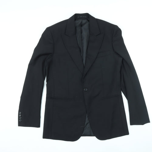 Cavaldi Mens Black Polyester Jacket Suit Jacket Size 38 Regular