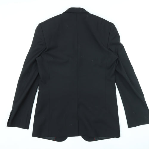 Cavaldi Mens Black Polyester Jacket Suit Jacket Size 38 Regular