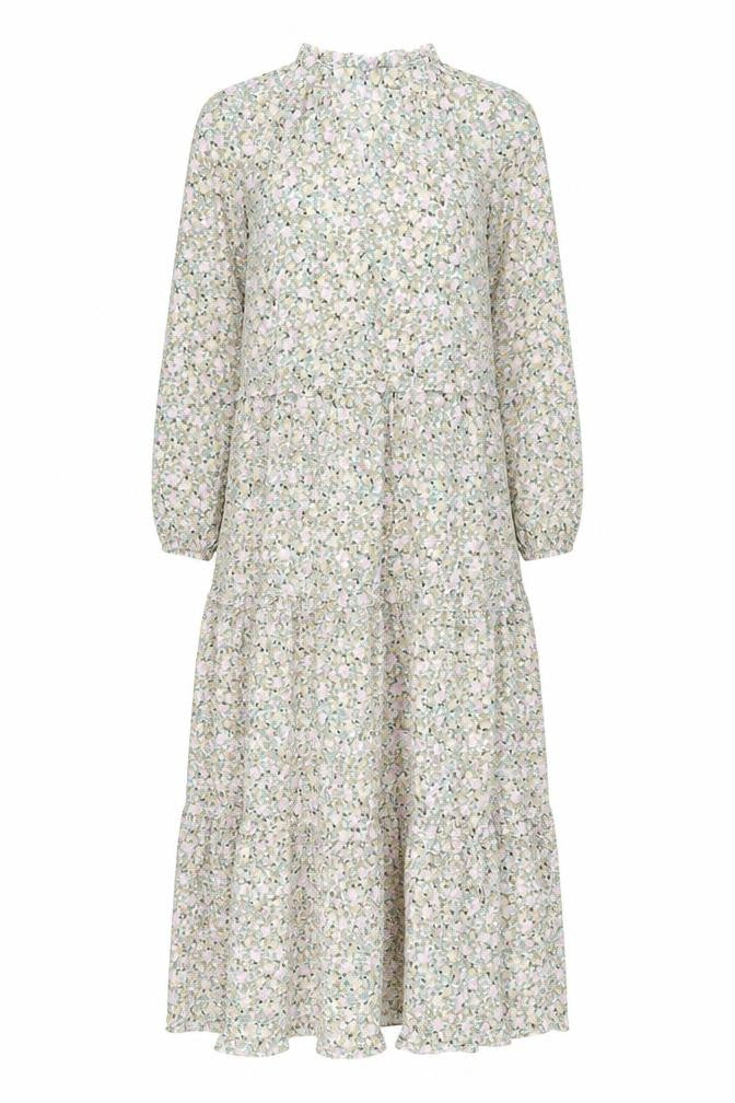 Marks and Spencer Womens Multicoloured Floral Polyester Maxi Size 8 Mock Neck Pullover