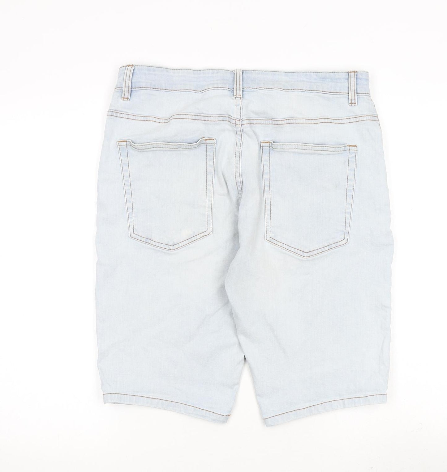 NEXT Mens Blue Cotton Bermuda Shorts Size 36 in L12 in Relaxed Zip