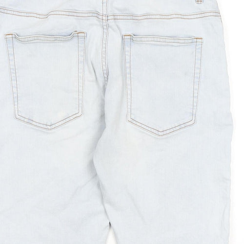 NEXT Mens Blue Cotton Bermuda Shorts Size 36 in L12 in Relaxed Zip