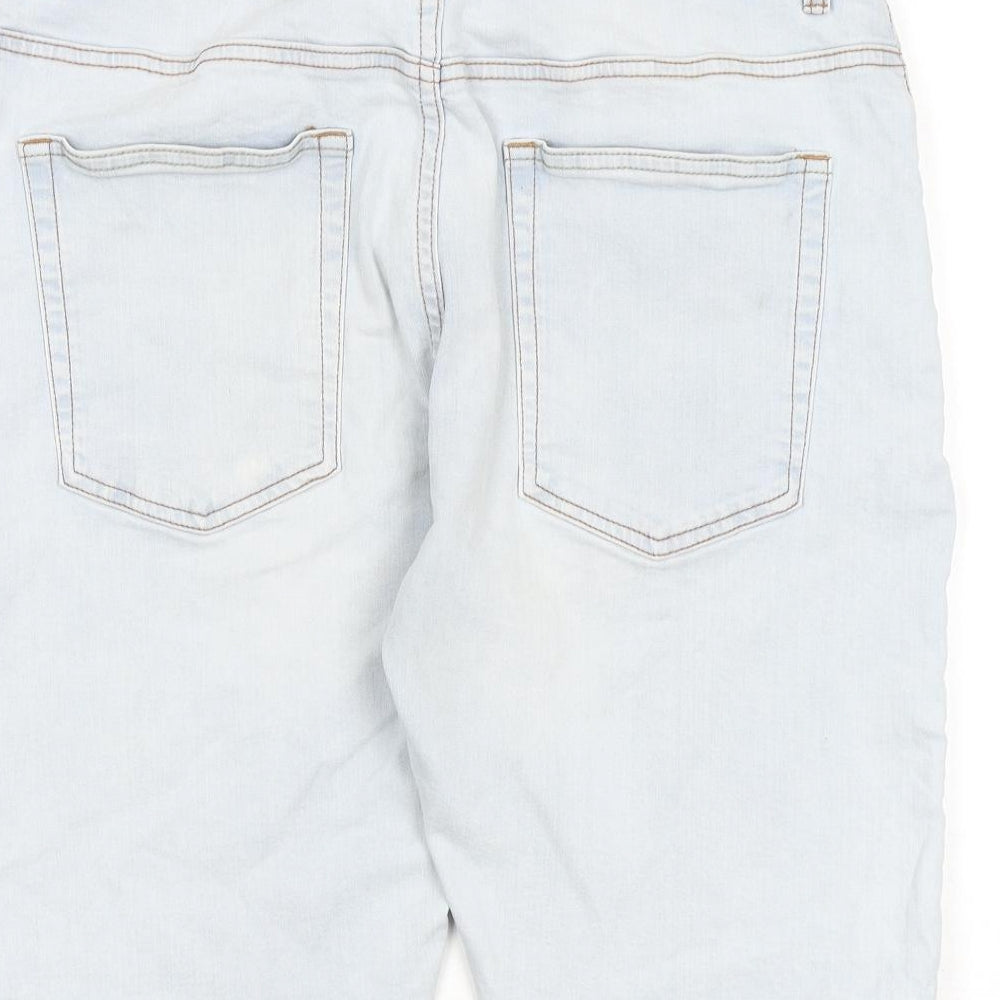 NEXT Mens Blue Cotton Bermuda Shorts Size 36 in L12 in Relaxed Zip
