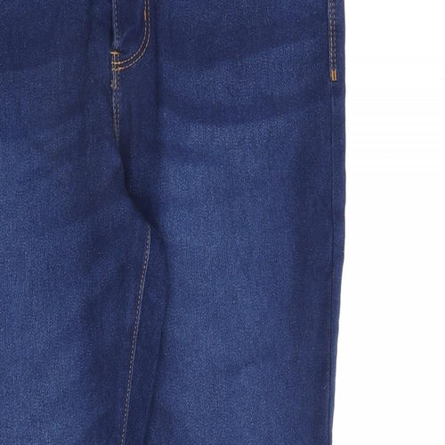 Denim & Co. Womens Blue Cotton Skinny Jeans Size 14 L29 in Regular Zip