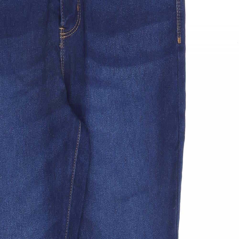 Denim & Co. Womens Blue Cotton Skinny Jeans Size 14 L29 in Regular Zip