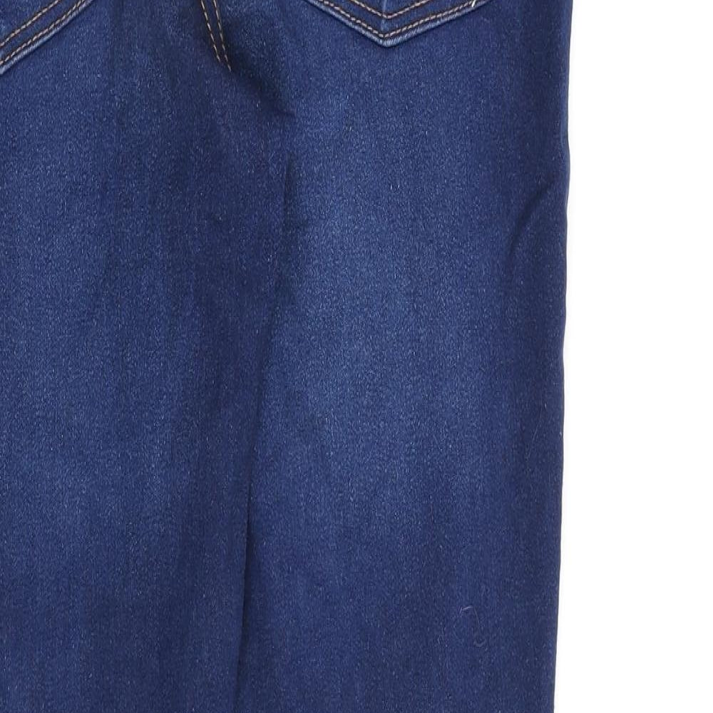 Denim & Co. Womens Blue Cotton Skinny Jeans Size 14 L29 in Regular Zip