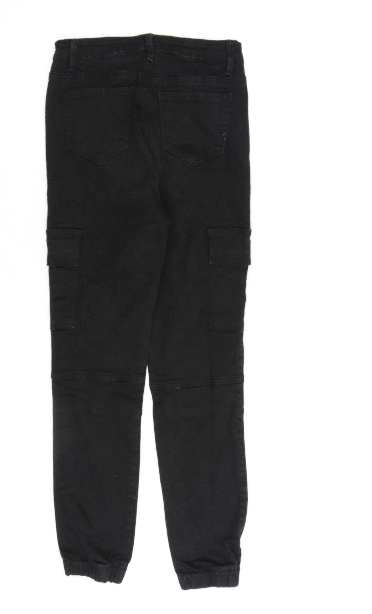 Estee Brown Womens Black Cotton Straight Jeans Size S L25 in Regular Zip